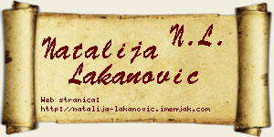Natalija Lakanović vizit kartica